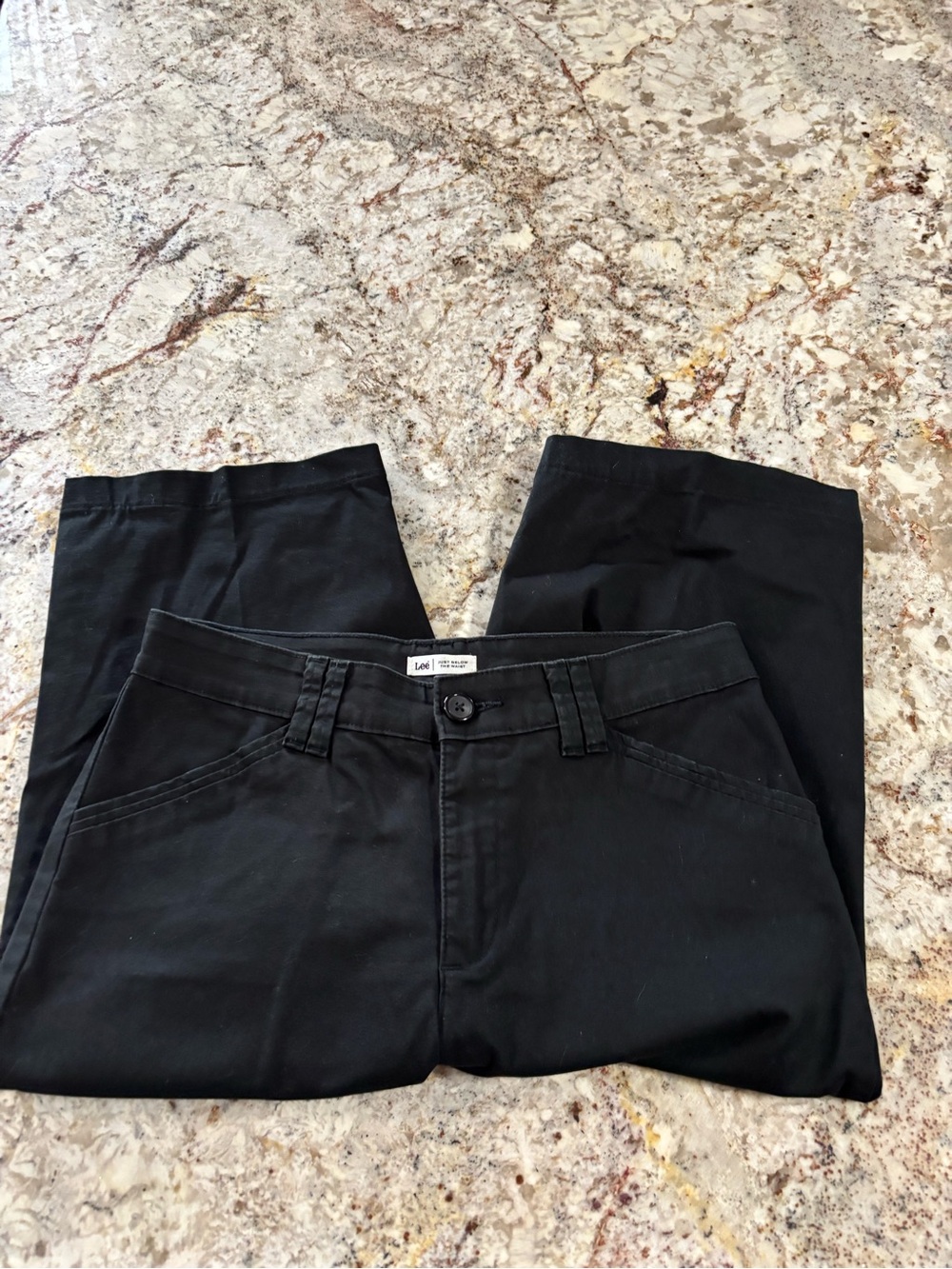 Lee Black Mid-Rise Straight Leg Pants
